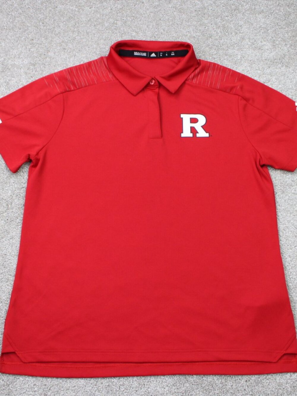 Rutgers Polo Shirt Mens XL Red Adidas Climalite Short Sleeve Scarlet Knights